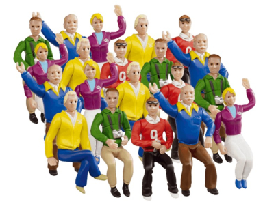 Carrera 21129 Set of Seated Grandstand Figures (20 pieces)