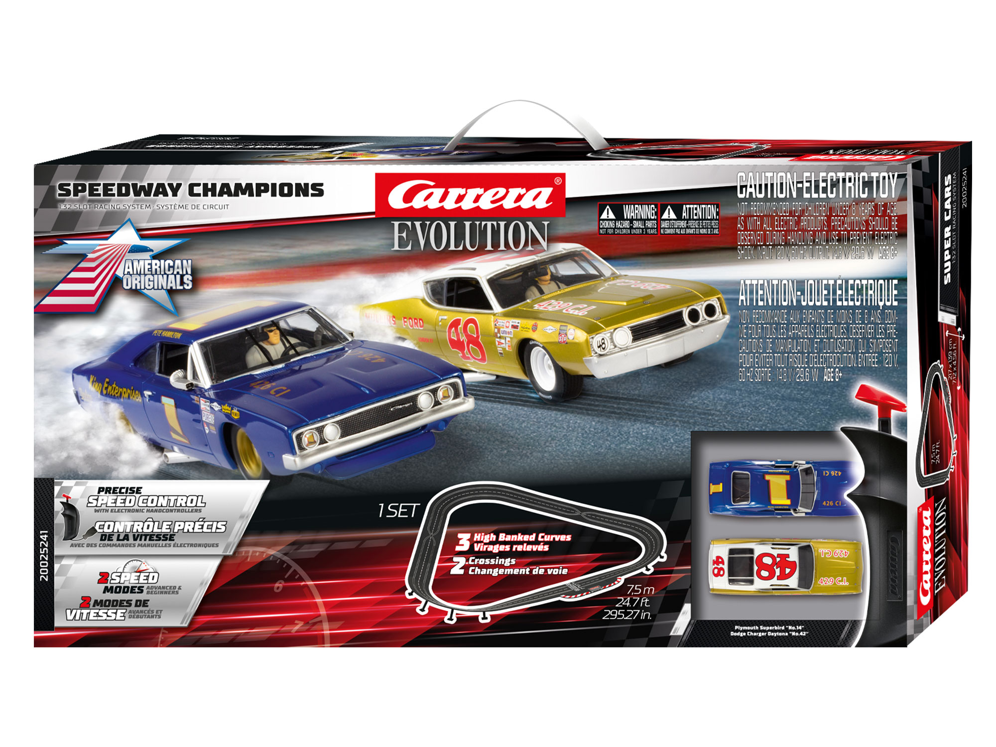 Carrera Slots Carrera Slot Cars Racing Tracks and Sets Carrera 25241 Speedway Champions Evolution 1 32 Set