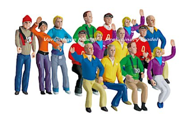 Carrera 21128 Set of Figures, Fans (15 pieces)