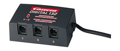 Carrera 30348 Speed Controller Extension Box (Plug in up to 6 Wired Controllers), Digital 124/132