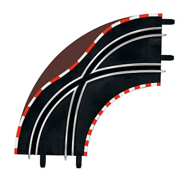 Carrera 61655 1/90 Lane Change Curve (2 pieces), For use only with GO!!! and Digital 1/43