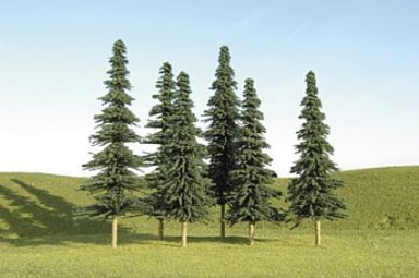 Bachmann 32204 Spruce Trees 8-10" (3)