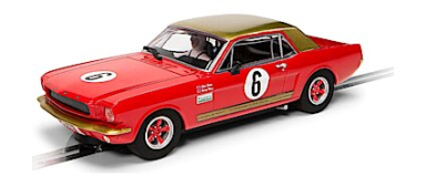 Scalextric C4339 Ford Mustang - Alan Mann Racing - Henry Mann & Steve Soper, DPR, 1/32 Scale w/Light