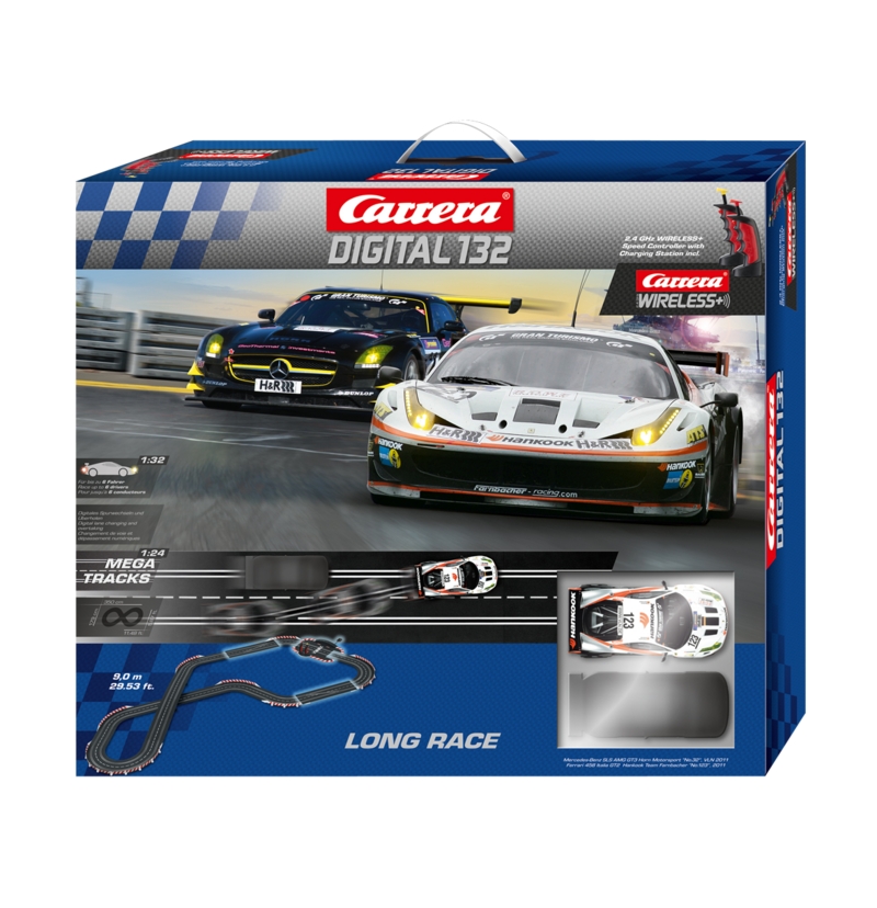 Carrera 30160 Long Race Set, Digital 1/32 w/ 2.4 GHz Wireless Controllers